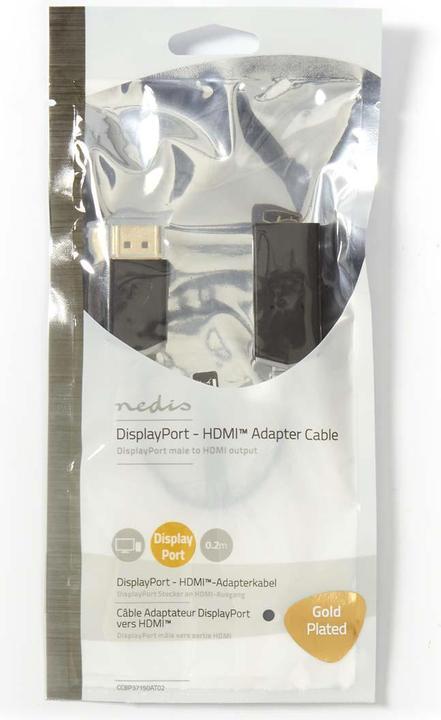 Immagine prodotto Nedis DisplayPort - Adattatore HDMI (0.20 m, DisplayPort, HDMI)