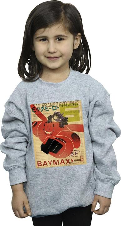 Image du produit Disney - Sweat BIG HERO BAYMAX FLYING BAYMAX NEWSPAPER - Fille (140, 146)