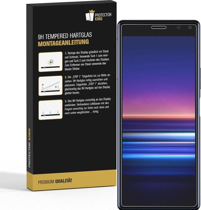 Produktbild Protectorking 3x echtes Tempered 9H Panzerhartglas 3D KLAR (3 Stück, Sony Xperia 20)