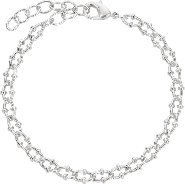 Produktbild Steinkult Armband versilbert "Nathalie" (20 cm, Messing Sterling versilbert)