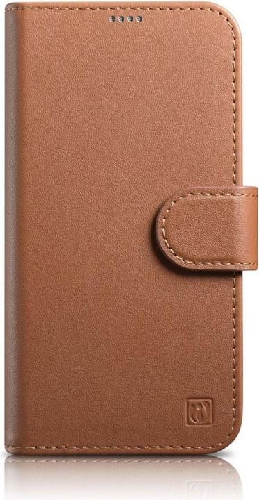 Produktbild iCarer Wallet Case 2 in1 Hülle iPhone 14 Lederhülle mit Faltung braun antiRFID (WMI14220725-BN) (Apple iPhone 14)