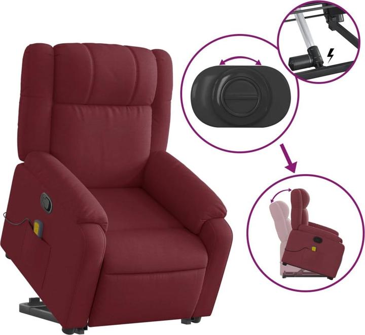 Produktbild VidaXL Massagesessel mit Aufstehhilfe Stoff
