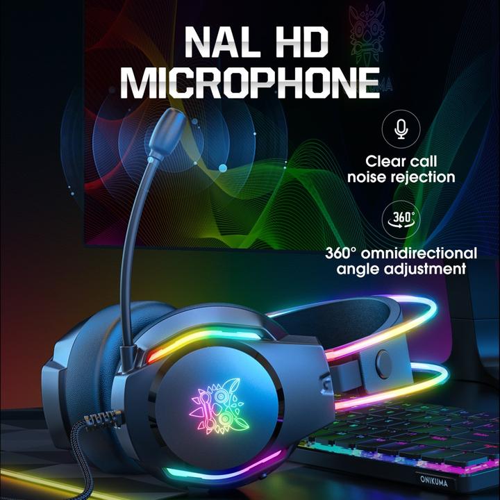 Actual product image Onikuma X26 Gaming Headphones (Wired) Black