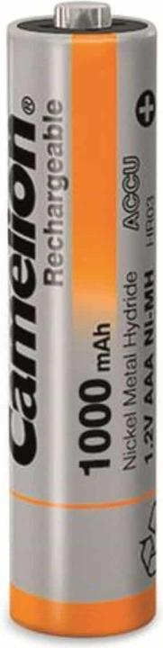 Actual product image Camelion NH-AAA1000BP2 Rechargeable Nickel Metal Hydride (NiMH) Battery (2 pcs., AAA, 1000 mAh)