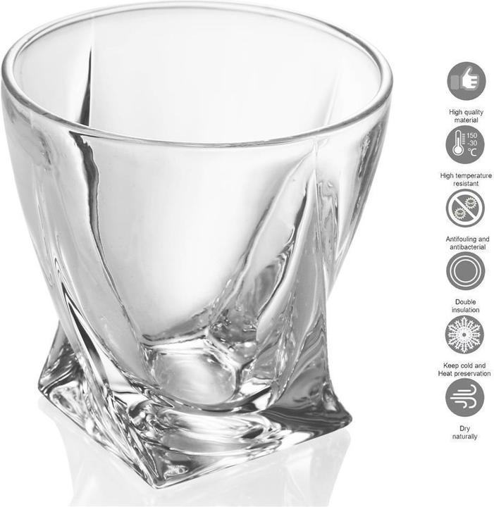 Immagine prodotto Intirilife 2x Bicchiere da whisky 'TWISTED (2 x, Bicchiere da whisky)
