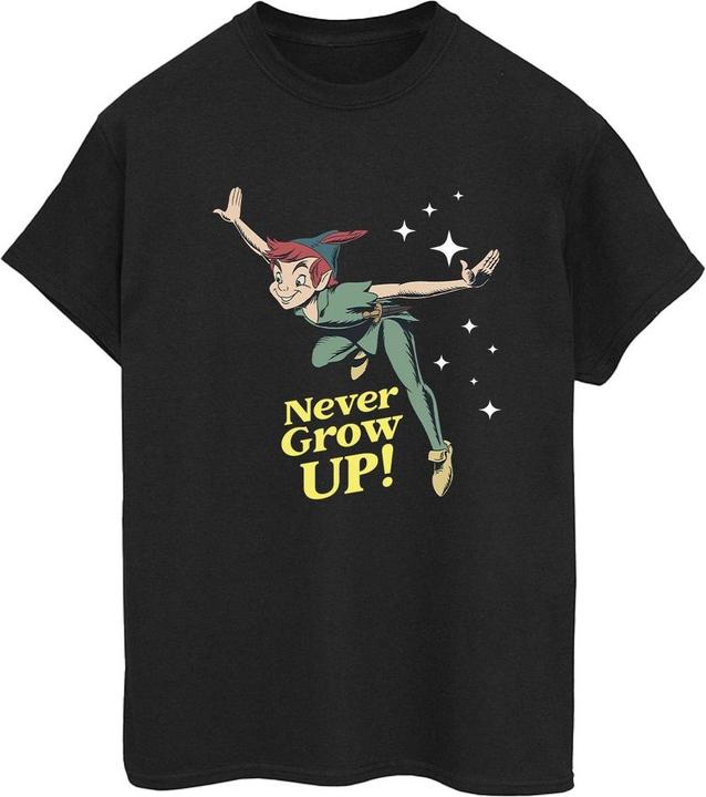 Actual product image Disney Womens/Ladies Peter Pan Never Grow Up Cotton Boyfriend T-Shirt (XL)