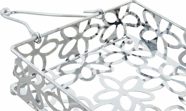Produktbild DKD Home Decor Serviettenring Margerite Silberfarben Metall Kunststoff 18 x 19 x 6 cm
