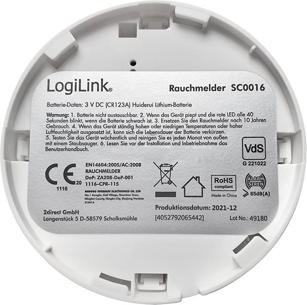 Image du produit LogiLink Détecteur de fumée