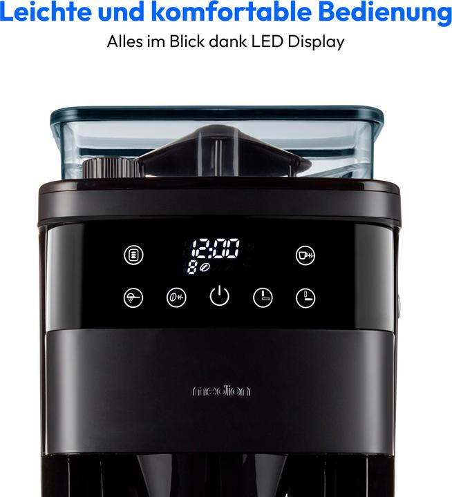 Immagine prodotto Medion MD 19911 Macchina da caffè con macinino nero