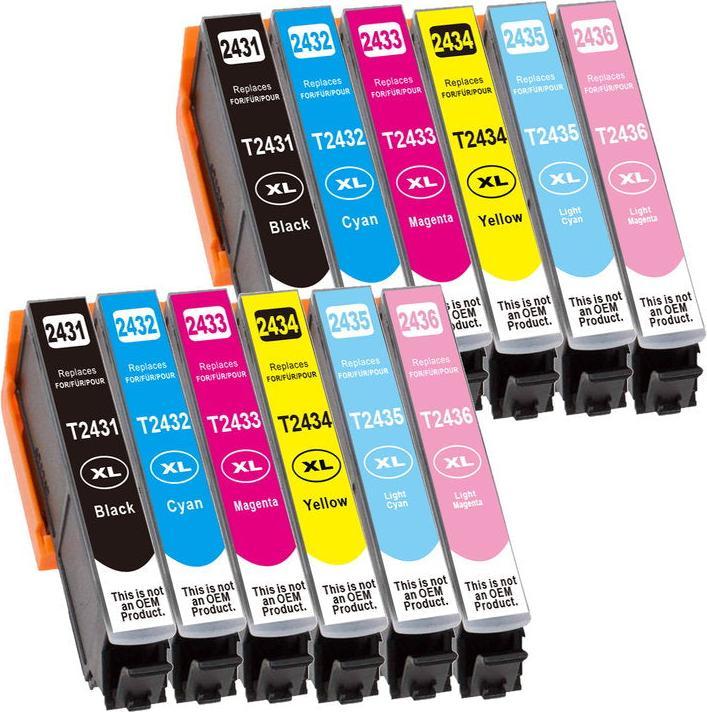 Actual product image Hermex Compatible Ink Cartridge XL for Epson Expression Photo XP-970 (M, Y, FC, C, PC, PM)