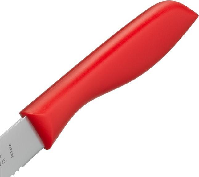 Produktbild WMF Brotzeitmesser Brötchenmesser Frühstücksmesser Set 2tlg 23cm Wellenschliff rot (11 cm)
