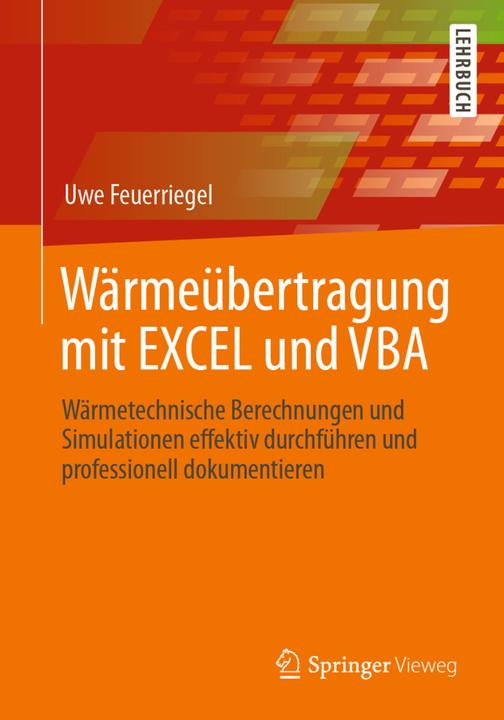 Produktbild Wärmeübertragung mit EXCEL und VBA (Deutsch, Uwe Feuerriegel, 2021)
