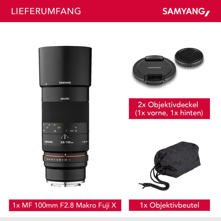 Immagine prodotto Samyang 100mm f/2.8 ED UMC Macro - Fujifilm XF (Fujifilm X, Full-frame)