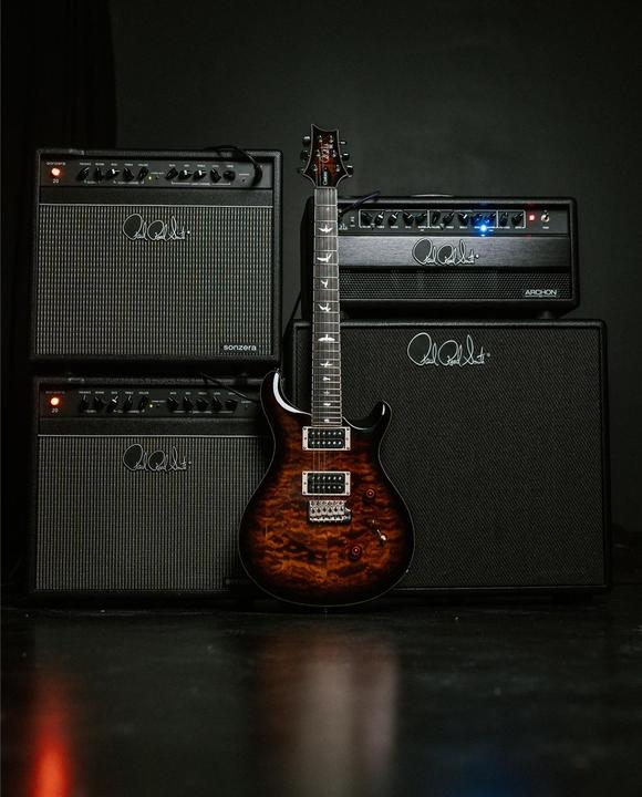 Actual product image PRS SE Custom 24 Quilt (Electric guitar, Mahogany, Ebony, Maple)