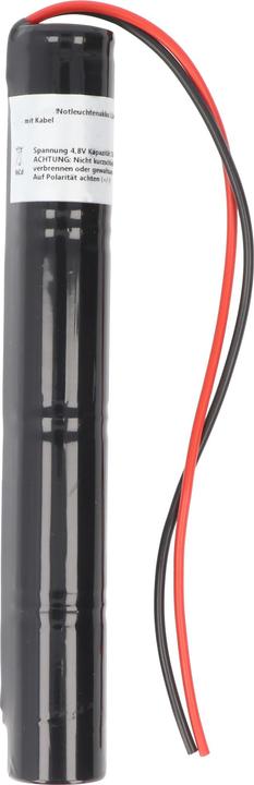 Actual product image XCell Notleuchtenakku NiCd 4,8V 1800mAh L1x4 Sub-C mit 200mm Kabel einseitig passend für 4,8 V Akku (1 pcs., 1800 mAh, Battery + charger)
