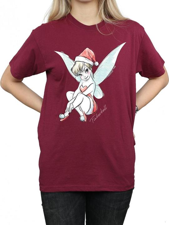 Immagine prodotto Disney Tinkerbell Christmas Fairy Maglietta Ampia Donna (XXL)