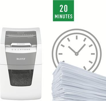 Produktbild Leitz Aktenvernichter IQ Autofeed Small Office 100 Mikroschnitt 2 x 15 mm 34 l Blattanzahl (max.): Sich (Microschnitt)