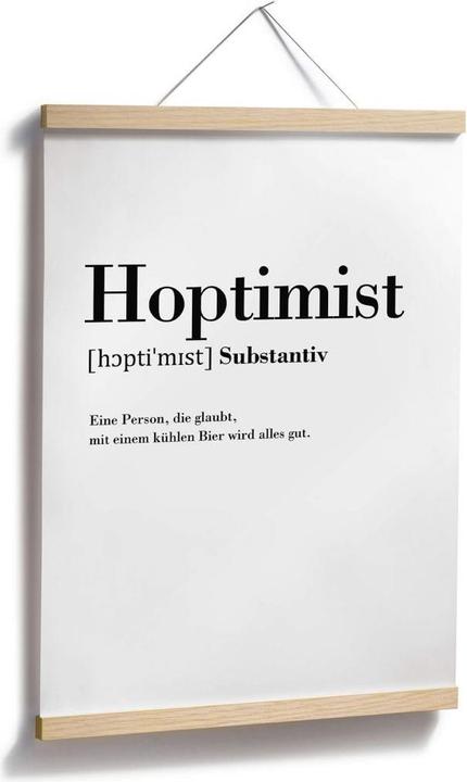 Produktbild Trenddeko Grammatik - Hoptimist (100 x 120 cm)