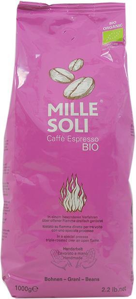 Actual product image MilleSoli Mille Soli Caffè Espresso Organic (1000 g, Dark roast)