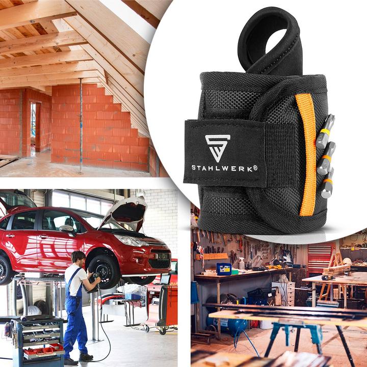 Produktbild Stahlwerk Magnet-Armband 2er Set für Heimwerker zur Befestigung am Handgelenk (2 x)