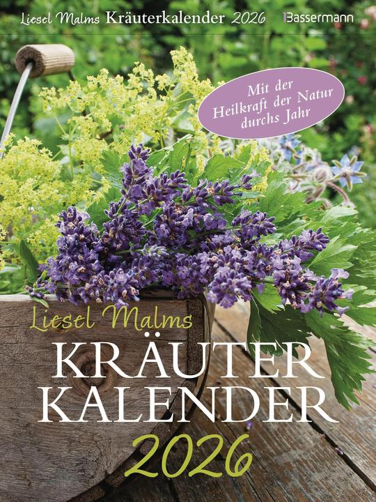 Actual product image Liesel Malm's herbal calendar 2026. Through the year with the healing power of nature (Hardcover, German)