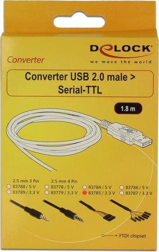Image du produit Delock USB mâle > TTL 6 Pin Pinheader femelle 3.3V