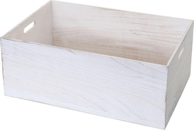 Image du produit Swisshandel24 Lot de 6 boîtes en bois HWC-C20, boîte de rangement déco en bois, look shabby vintage blanc shabby