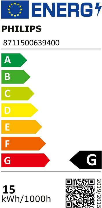 Label énergétique Philips Maître (G5, 14 W, 1200 lm, 1 x, G)