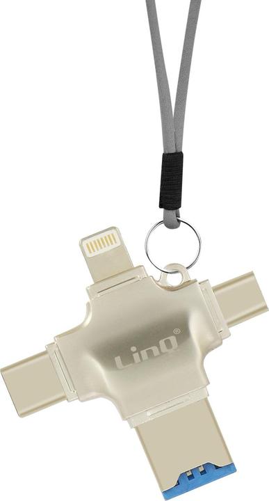 Produktbild LinQ OTG7976 Micro-SD OTG-Kartenleser (Lightning, Micro USB, USB, USB-C)