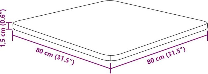 Produktbild VidaXL Richie (80 x 80 x 1.5 cm)