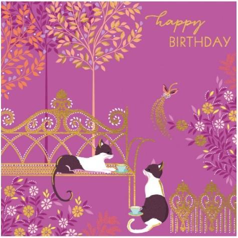 Actual product image The art file Birthday card cats - Happy Birthday by Sara Miller (1 pcs.)