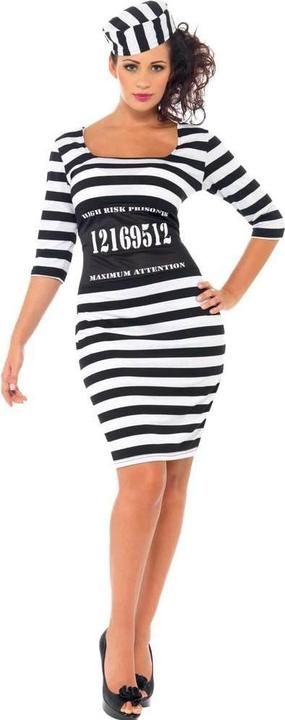 Actual product image Smiffys Womens/Ladies Classy Convict Costume Set (M)