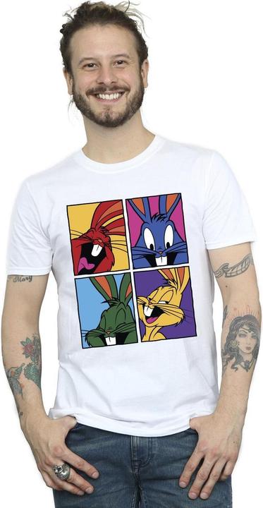 Actual product image Looney Tunes Mens Bugs Pop Art T-Shirt (L)