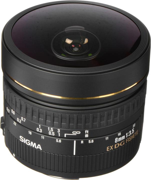 Sigma 8mm, f/3.5 EX DG Zirkular Fisheye, Nikon F (Nikon F, Vollformat)