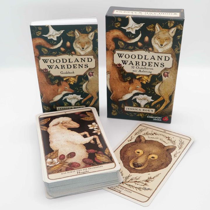 Actual product image Woodland Wardens: 52 Orakelkarten mit Booklet (German, Jessica Roux, 2023)