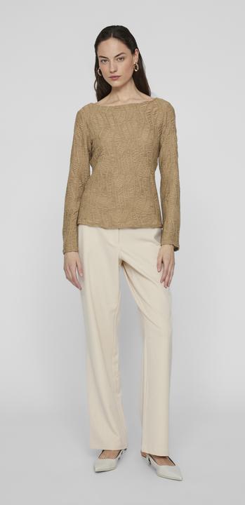 Actual product image Vila Boat-neck top with long sleeves (L)