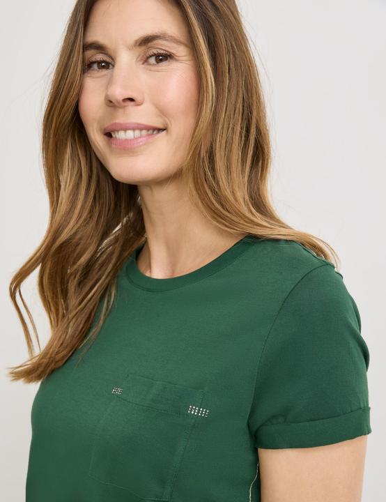 Produktbild Gerry Weber T-Shirt aus Baumwolle mit Ziersteinchen T-Shirt 1/2 Arm - 63000 (46)