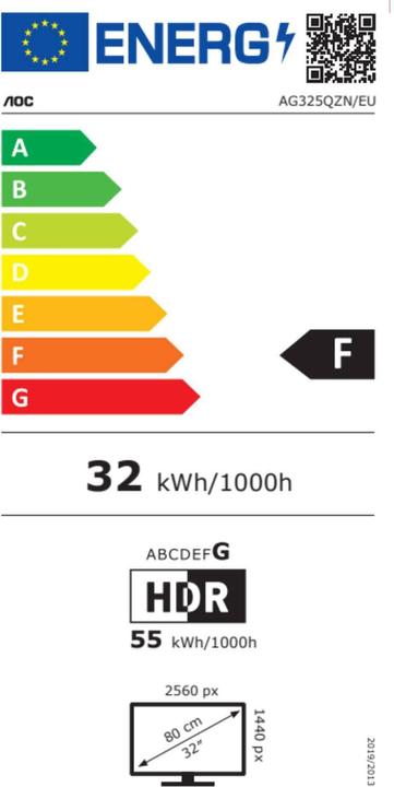 Etichetta energetica AOC Agon AG325QZN/EU (2560 x 1440 pixel, 31.50")
