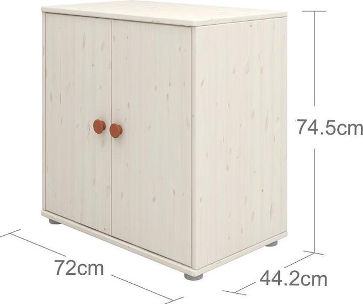Actual product image Flexa Chest of drawers Classic with 2 doors (72 x 44.5 x 74.5 cm)