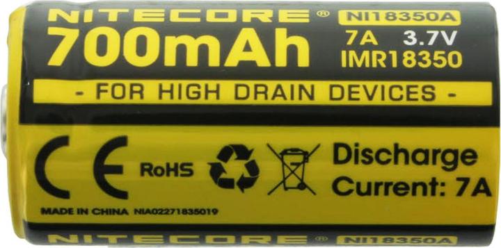 Produktbild Nitecore 18350 Li-Ion IMR Akku
