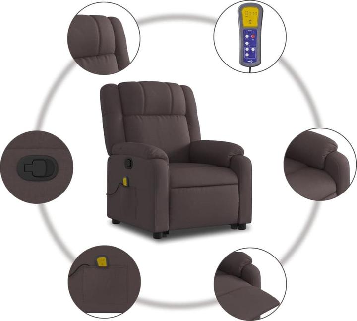 Actual product image VidaXL Massage chair with stand-up aid fabric