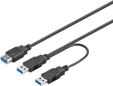 Produktbild MicroConnect USB-Verlängerungskabel (0.30 m, USB 3.2 Gen 1)
