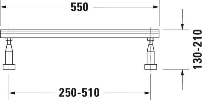 Actual product image Duravit Foot stand 3 pieces (55 cm, 55 cm)