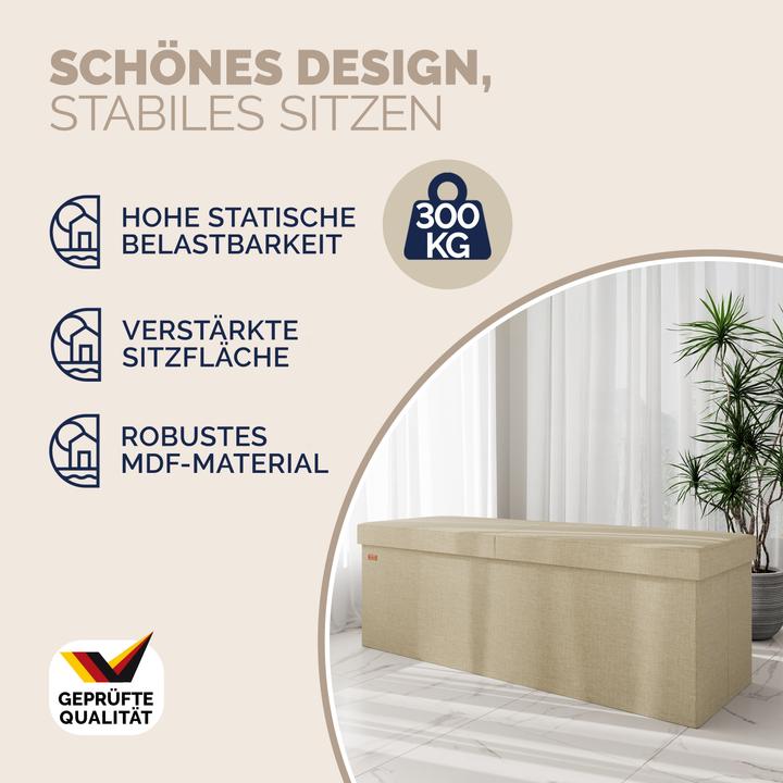Produktbild Casaria Sitztruhe mit Stauraum (115 cm)