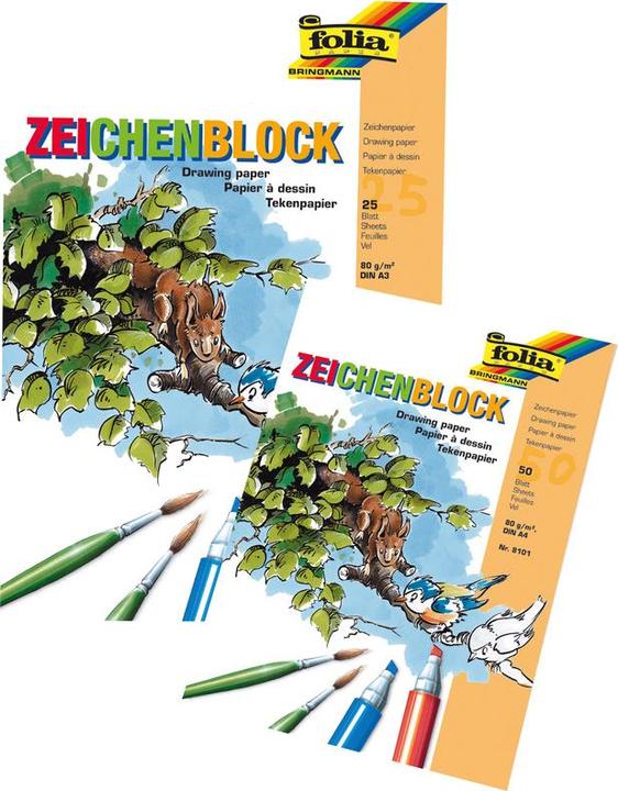 Folia Mahlblock (A4, Plain, Soft cover)
