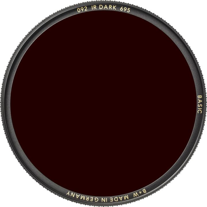 Produktbild B+W 092 Infrarot-Filter, dunkelrot 695, keine Vergütung/Basic 39mm (Infrarot durchlass Filter, 39 mm)