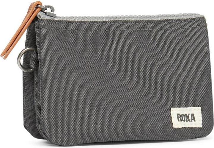 Actual product image Roka London Carnaby Wallet Sustainable Canvas Carbon