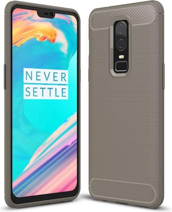 Produktbild König Design OnePlus 6 Hülle Case Handy Cover Schutz Tasche Schutzhülle Bumper Schale Grau (OnePlus 6)