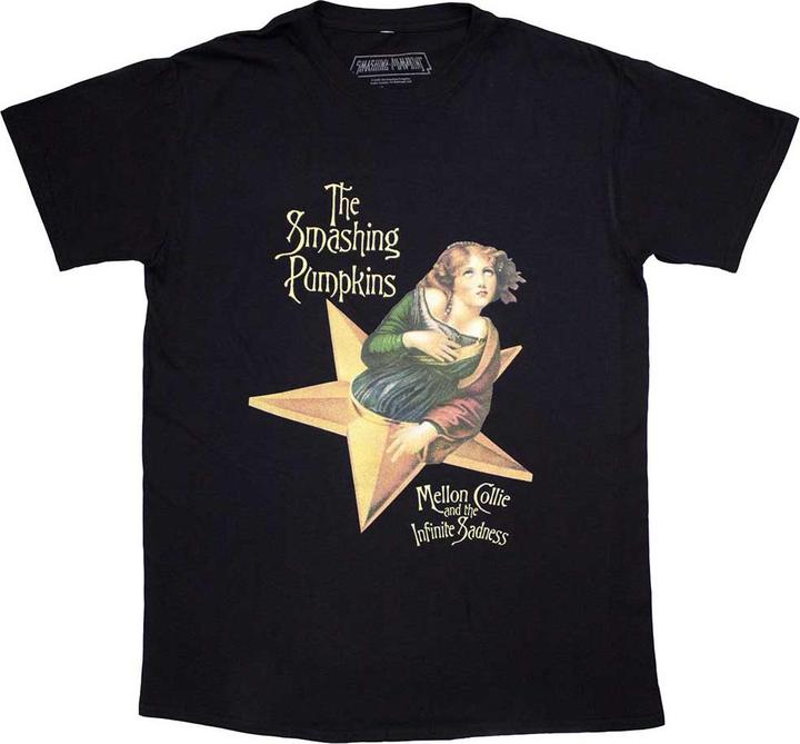Produktbild The Smashing Pumpkins Rockoff Trade Men's Mellon Collie T-Shirt, Blue (Navy), Large (L)