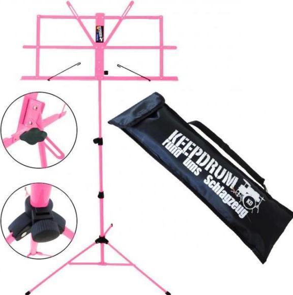 Produktbild keepdrum MUS2PK Notenständer Pink mit Leuchte
